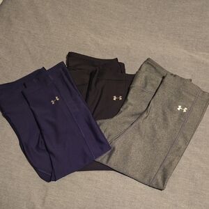 Under Armour Womens' Leggings - Navy, Black, and Gray